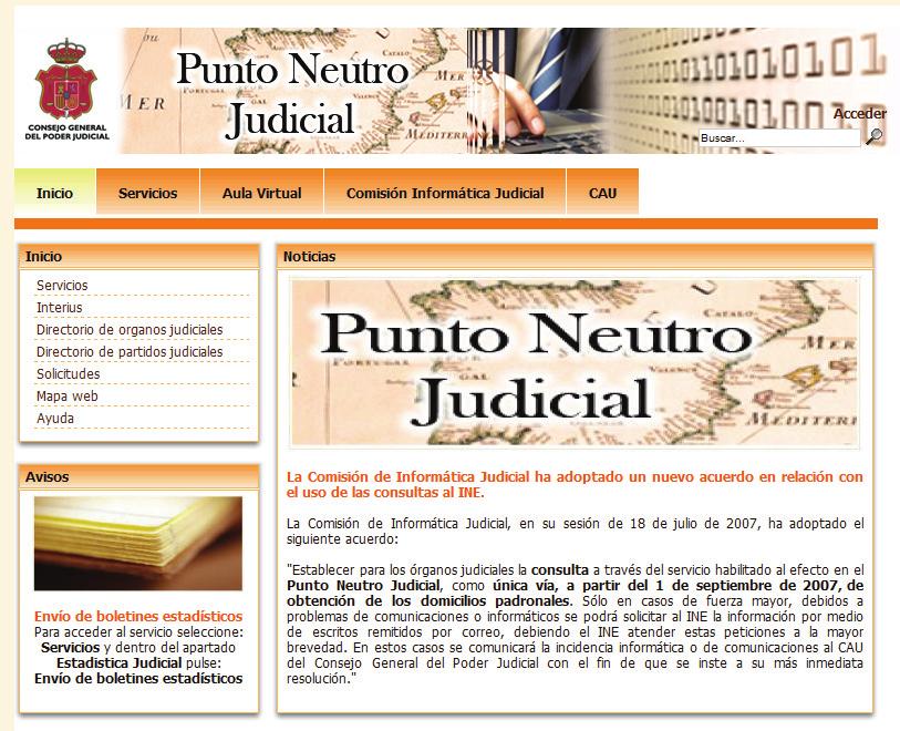 El Punto Neutro Judicial es una red de servicios que ofrece a los órganos judiciales la