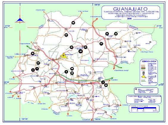 Figura II.2 Bancos de préstamo cercanos al sitio del proyecto en el estado de Guanajuato Figura II.