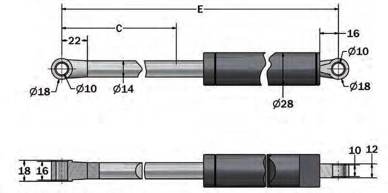 Amortiguador - tubo 14 mm Molle a gas - asta 14 mm Amortiguador - tubo 14 mm Molle a gas - asta 14 mm 141 413 150 14 295 700 0,91 141 412 130 14 295 700 0,91 141 512 130 14 348 806 1,02 141 513 150