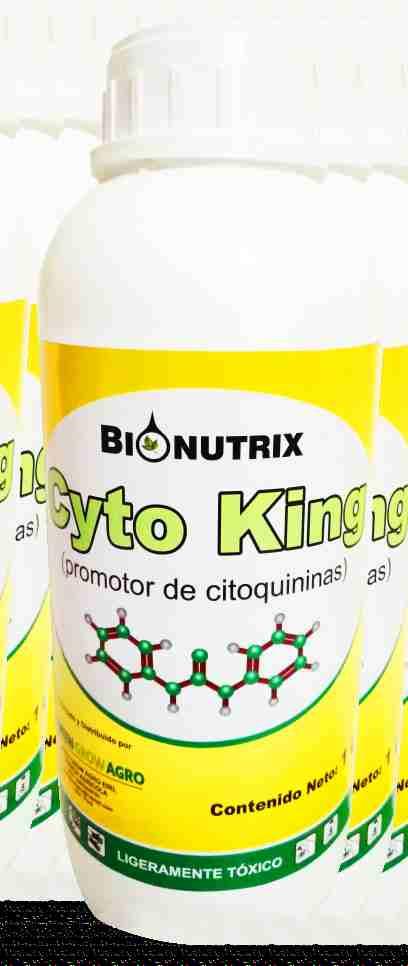 5 % Foliar 250 ml en 200 litros BioNutrix CYTO KING BIONUTRIX CYTO KING Es un bioestimulante vegetal a base de promotores de citoquininas, 0.