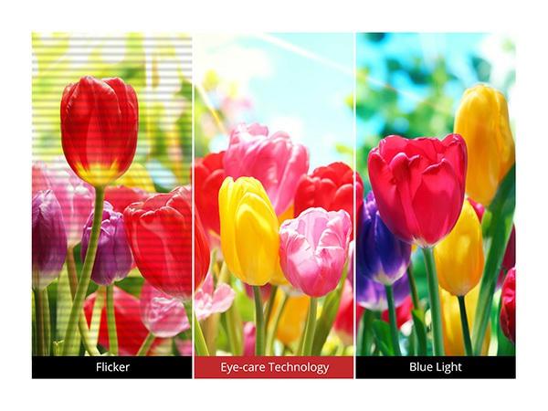 Confort de visualización mejorado Flicker-Free technology y Blue Light Filter ayuda a eliminar la fatiga visual en periodos de visualización prolongados.
