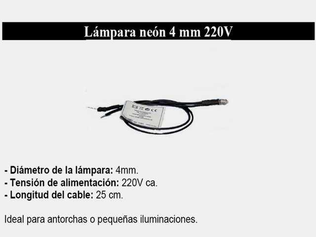 EXCLUSIVAS Y ACCESORIOS NEON 3 Y 4 MM. 220V LUZ FIJA NEON de 4 mm.