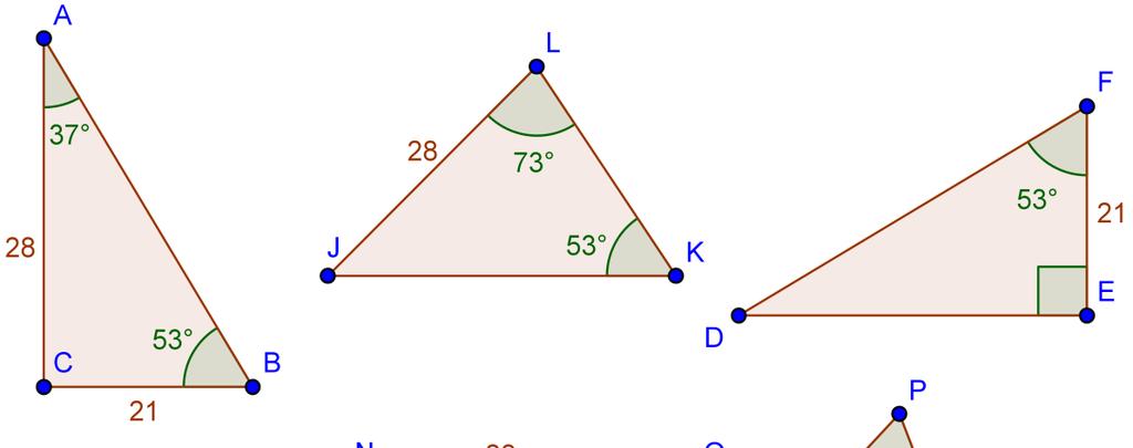 Solución a los Ejercicios Propuestos Instructor: Oscar Yupanqui Huamán Parte 1: Triángulos Congruentes y Triángulos Similares 1.