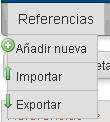 Entreu a la carpeta de Refworks que voleu exportar, seleccioneu del menú Referencias l opció Exportar 3.