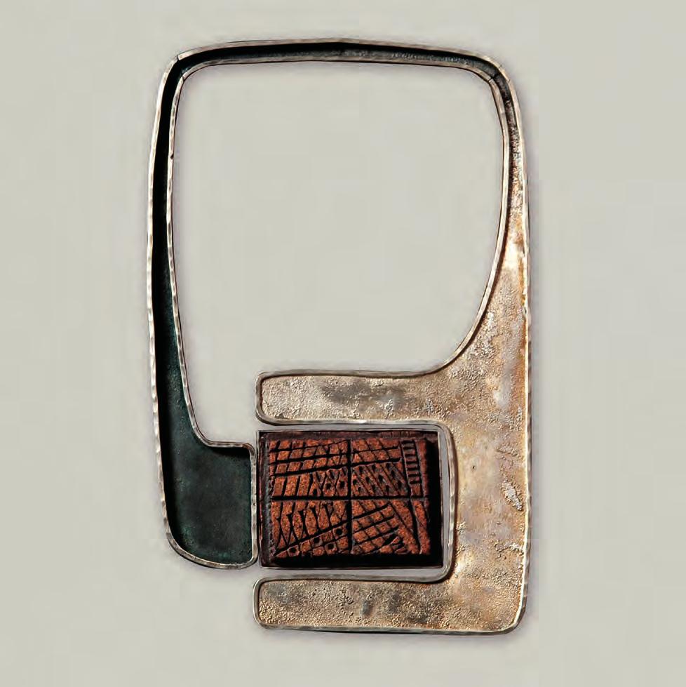 Collar, 1966. Plata i ceràmica. 190 µ 120 mm. Necklace, 1966.