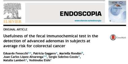 SANGRE OCULTA EN HECES - FIT 1200 Predictive model of Fecatest for subjects with colonic lesions Endoscopia 2015;27:64-8 1000 800 Early cancer Advanced Cancer adenoma Fecatest 600 Advanced adenoma
