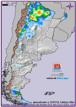 Pampeana (este). Lluvias sobre Tierra del Fuego. Viernes 19: Lluvias y tormentas aisladas sobre NOA (oeste y norte) y NEA (norte). Inestable sobre Tierra del Fuego.