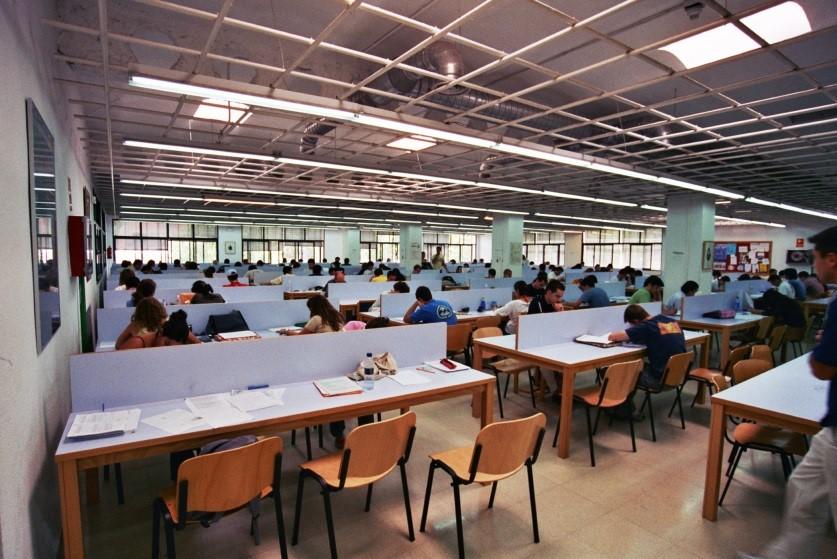 1ª planta Sala con 500 puestos de lectura 4 salas de trabajo en grupo Centro de Documentación Europea de Sala de formación y de ordenadores Colecciones de manuales y bibliografía