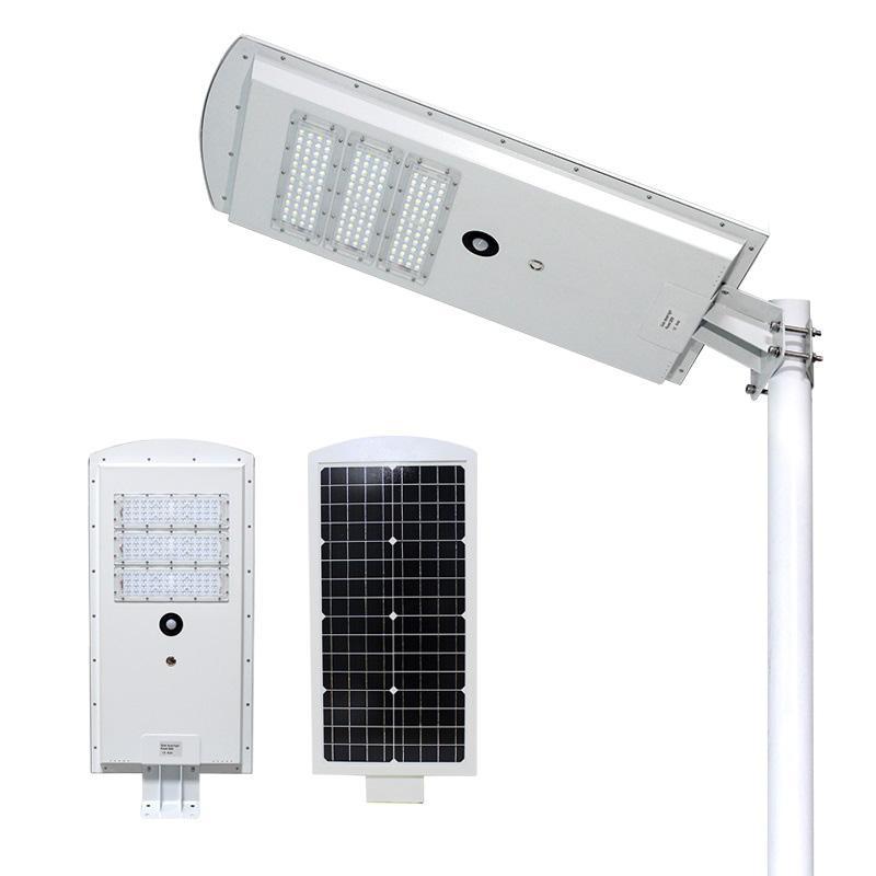 Lámpara de alumbrado público Solar integrada 100W Código 00172 1 año Exteriores Caja x 1 Und Lampara LED 100W, Panel solar