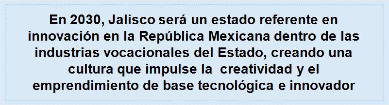 Página4 1 VISIÓN Después del diagnóstico socioeconómico y de capacidades de innovación en el estado, se definió junto con el Grupo Consultivo la visión de la Agenda de Innovación de Jalisco La visión