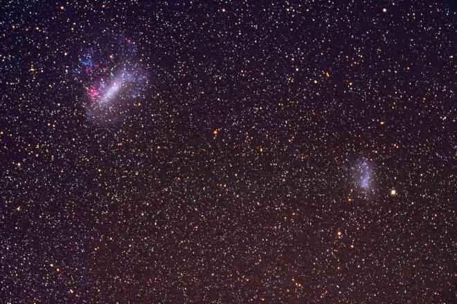 Galaxias irregulares (Irr) Gran Nube de Magallanes (LMC) Pequeña Nube de Magallanes (SMC) Forma irregular,