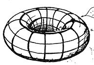 67 V = = r d V = d = ( 5 5 ) = 6 // 5 ) Clculr el volumen del toroide generdo por l rotción del círculo ( 5) + en torno del eje OY.