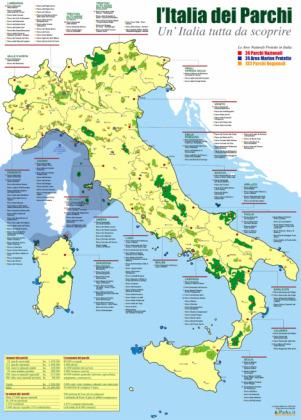 LAS ÁREAS PROTEGIDAS EN ITALIA 24 Parques Nacionales 152 Parques Regionales 29 Áreas Marinas Protegidas 147 Reservas Estatales 418