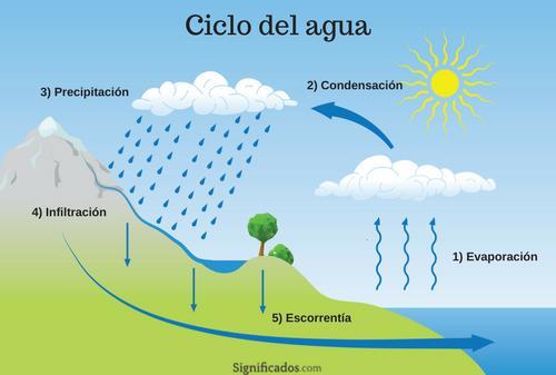 Ciclo del agua: El ciclo del agua, también conocido como ciclo