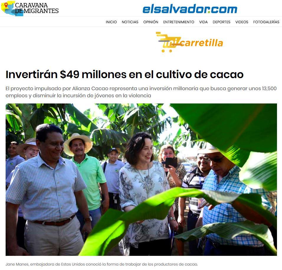 Con una inversión de $25 millones fue lanzado ayer el proyecto Alianza Cacao El Salvador, en el marco del tercer aniversario de Asocio para el