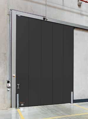 Las puertas correderas enrasadas y encoladas en toda la superficie se suministran de serie con chapa de acero galvanizada.
