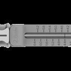 Una vez que el tornillo se haya medido correctamente, la cabeza del tornillo estará completamente insertada cuando la ranura del eje del destornillador quede alineada con el extremo de la cánula.