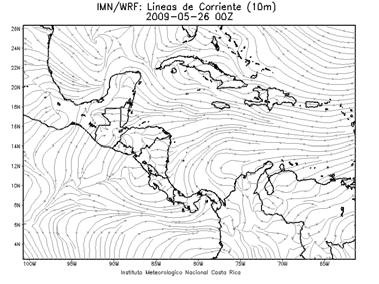 La condición anterior acumuló un total de 415.9 mm entre los días 9 y 12 de mayo. Esto se observa en el gráfico de lluvia diaria en Limón (figura 9) como el pico más sobresaliente del gráfico.