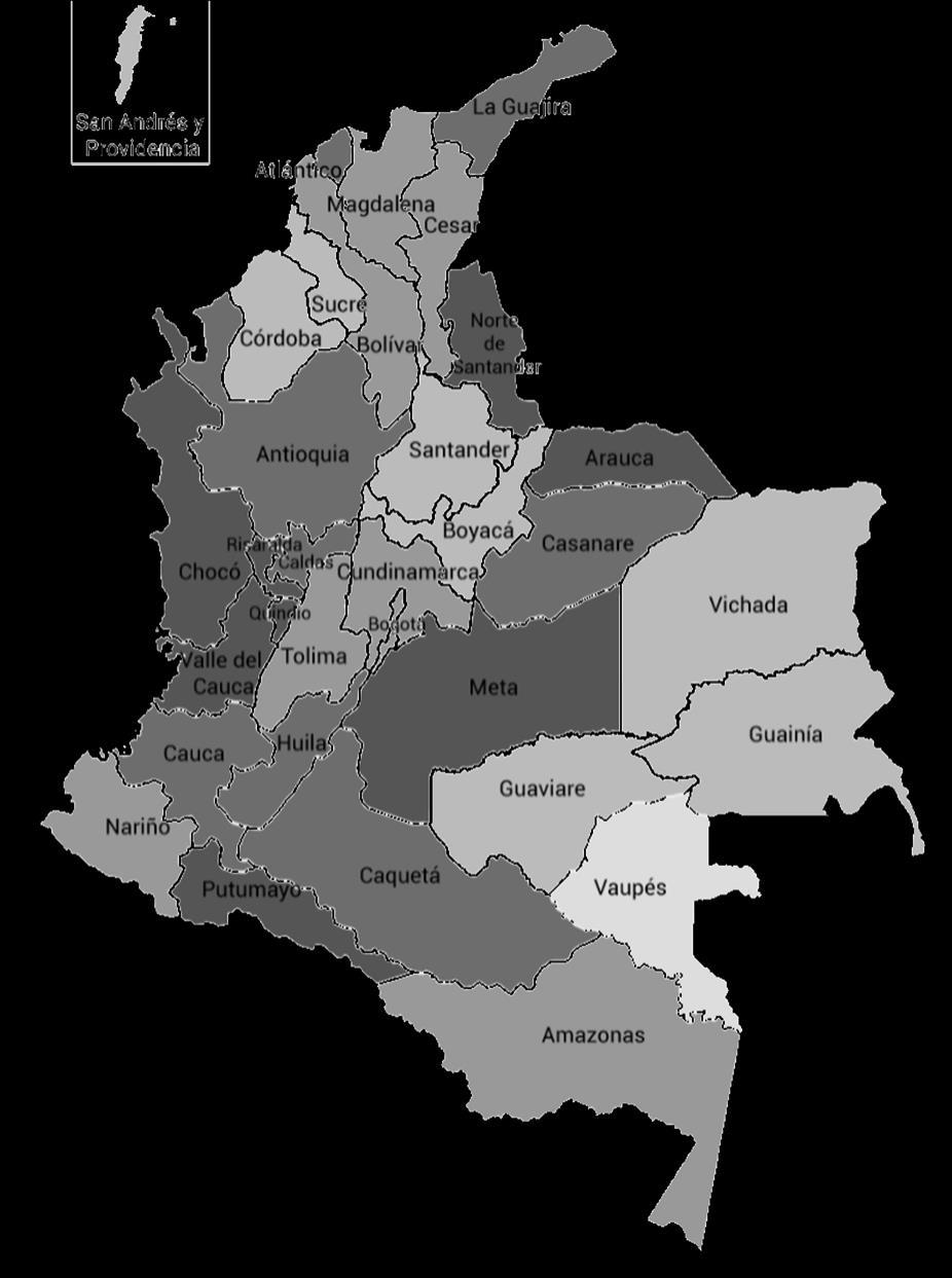 PANORAMA NACIONAL PROYECTOS DE CARBONO CONFLICTO ARMADO Zonas de conflicto armado en Colombia CONVENCIONES Zona fuertemente atacada Zona con alta presencia de conflicto armado Zona con presencia