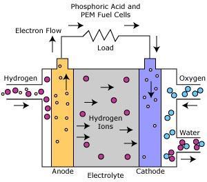 TECNOLOGÍA DE CELDAS DE COMBUSTIBLE Ácido fosfórico (PAFC) Componentes Combustible: hidrógeno Oxidante: oxígeno Electrolito: ácido