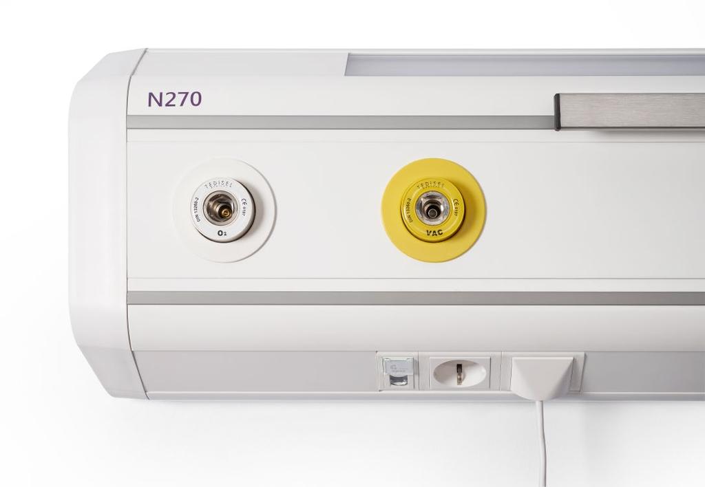N270 es el cabecero adosado diseñado por Tedisel para áreas de hospitalización y atención general. información técnica Perfil principal horizontal Max.