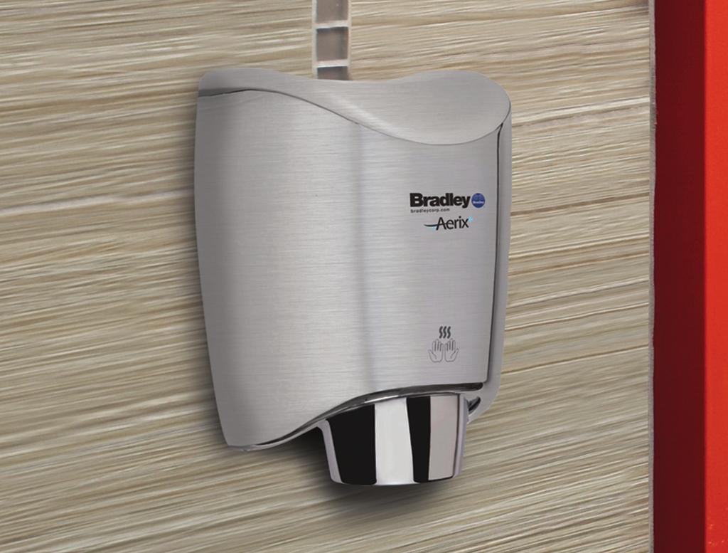Secadores de manos La línea completa de secadores de manos Aerix de Bradley abarca cualquier aplicación o presupuesto.