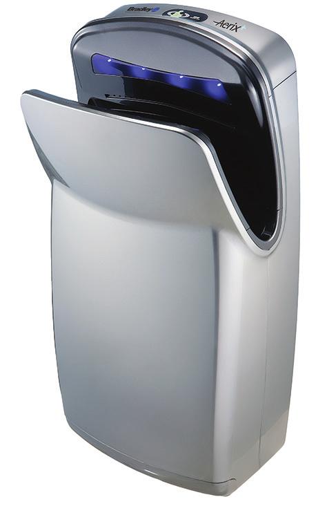 Estos secadores de manos ultrarrápidos y sumamente eficientes utilizan un 40 % menos de energía y ofrecen una vida útil más prolongada que cualquier otro secador de manos de alta velocidad.
