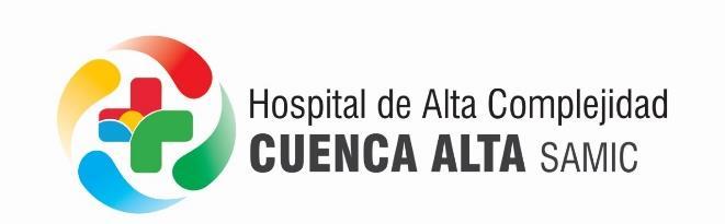 HOSPITAL CUENCA ALTA NESTOR KIRCHNER SAMIC Ruta Provincial Nº 6, cruce con la Ruta 205, Cañuelas, Provincia de Buenos Aires; C.U.I.T.: 30-71508015-6 IVA: Exento compras@hospitalcuencaalta.org.
