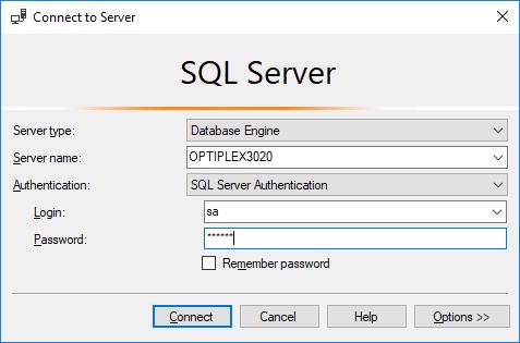 n) Después de reiniciar el equipo, podrás iniciar SQL Server Management Studio con el usuario sa y la contraseña