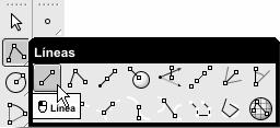 Para iniciar una polilínea, haga clic en el botón izquierdo del ratón, y para ejecutar el comando Segmentos de línea haga clic en el botón derecho del ratón.