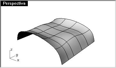 3 En el cuadro de diálogo Opciones de transición, haga clic en Aceptar. Aparecerá una superficie sobre las curvas. La superficie se puede editar con puntos de control.