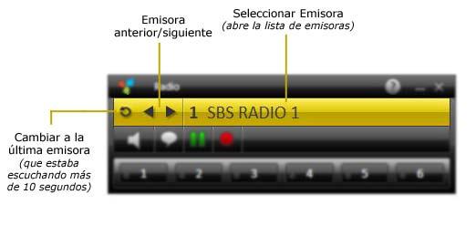 TVCenter Radio Cambio de las Emisoras de Radio Hay varias maneras de cambiar la emisora de radio.