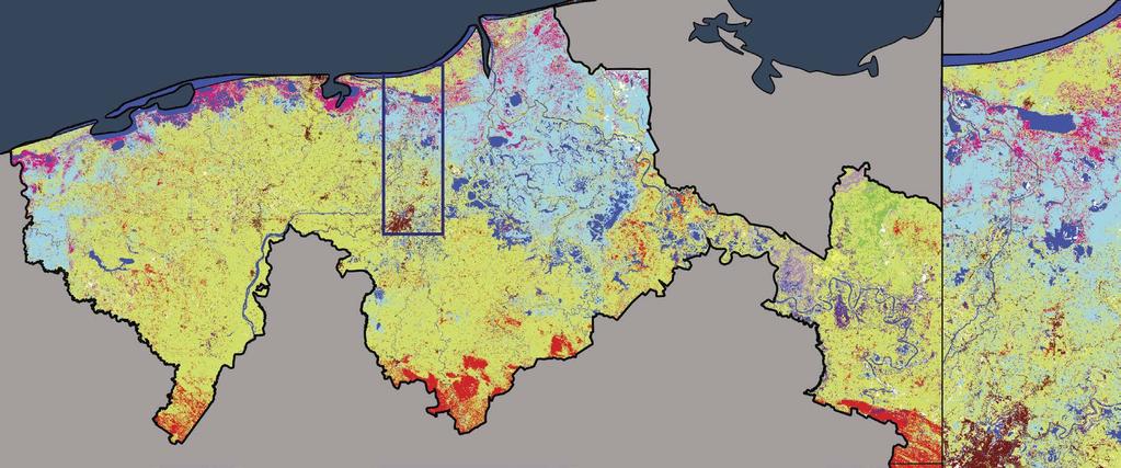 Mapa 1:20,000 de la cobertura de suelo en el estado de Tabasco del año 2012, generado a partir de más de 300 imágenes RapidEye de resolución espacial de 5 metros.