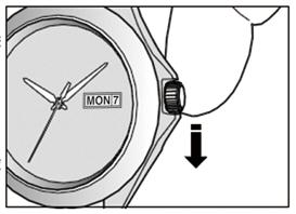 Resorte motor Este reloj funciona usando la potencia del resorte motor. Cuando el resorte motor esté enrollado, funcionará durante unas 40 horas.