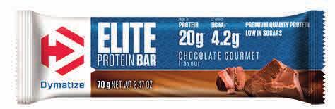 Con 4,2g - 4,3g de BCAA * y bajo contenido de azúcar, Elite Protein Bars es una opción popular ya sea que busque apoyar un programa de entrenamiento específico o simplemente desee un refrigerio con