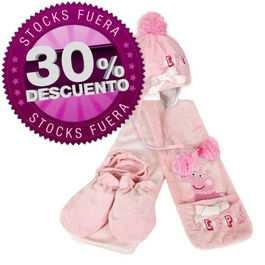 842748684080 8+24mConjunto bufanda gorro guantes Peppa Pig baby 8m()-24m()PACK: 2 Uds.