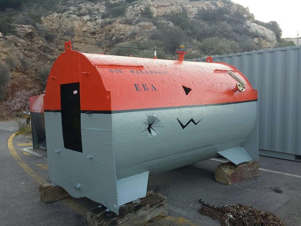 USO OFICIAL OPERATIVA Y ESTADÍSTICA GABINETE DE INVESTIGACIÓN MILITAR SIMULADORES DE INMERSIÓN Simulador de inmersión a gran profundidad con aire (50 mts) (EBA) Simulador de