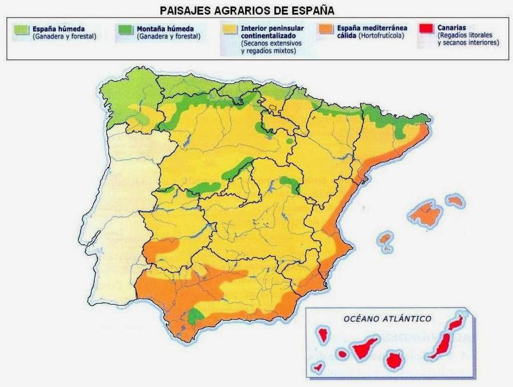 2. Consecuencias geográficas que se derivan de esta situación de España Contrastes en los