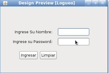 Ejemplo4 Para esta sección crearemos una Jframe de entrada que validara un usuario y un password si estos son correctos me mostrara un contenedor MDI que me permitirá llamar a dos Jframe internos. 1.