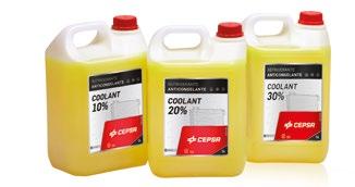 CEPSA SUPER COOLANT 35%, 50% y PURO Refrigerante de larga duración fabricado a base de etilenglicol y un moderno paquete de inhibidores de corrosión de tecnología orgánica de baja toxicidad y