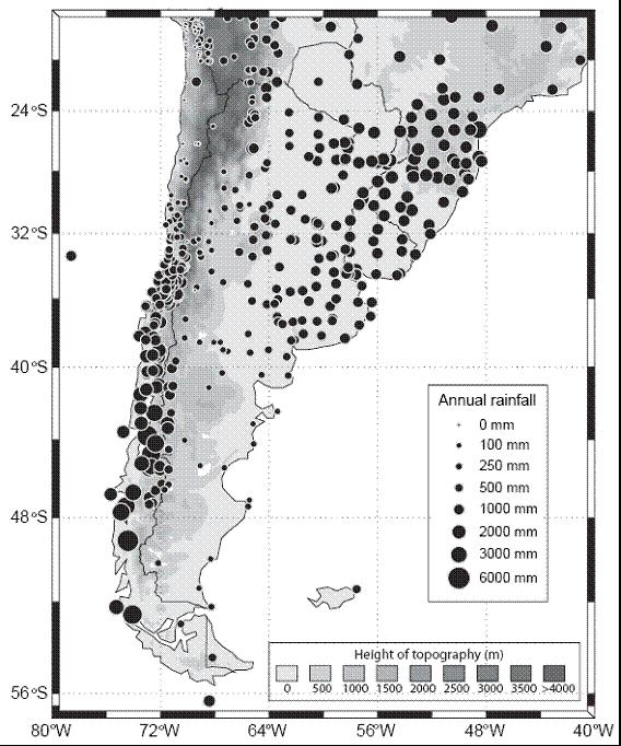 Ciclo Climatológico de la Precipitación en Chile 400 VISVIRI 300 200 100 0 400 300 200 100 0 400 E F M A M J J A S O N D LA