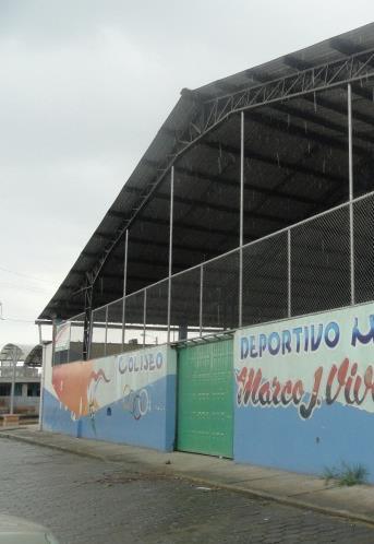 Adecentamiento en Coliseo de Deportes Marco Vivas, ubicado en el Barrio Eloy Alfaro. Cubierta para el tanque de combustible en los talleres del GAD Municipal ubicados en la vía Atahualpa.