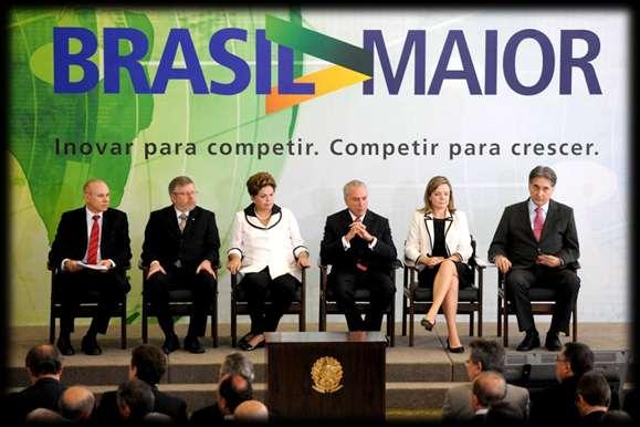 Plan Brasil Mayor 2011-2014 La política industrial de Brasil esta establecida en el Plan Brasil Mayor, estrategia que delimita la política industrial, tecnológica y de