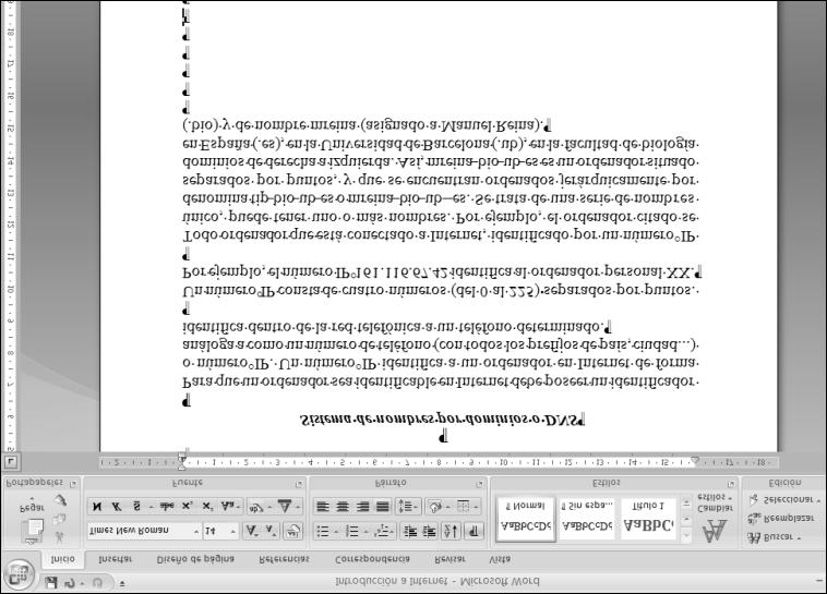 Insertar guiones/espacios de no separación Modificación de texto Al mostrar los caracteres no imprimibles, el
