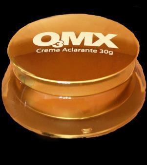 O3MX ACLARANTE Es una crema con características propias. Que ejerce un efecto desintoxicante y con estimulación celular.