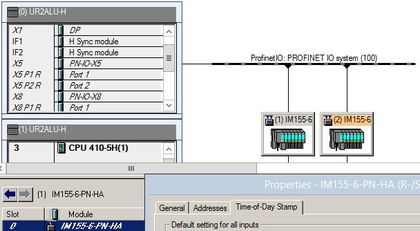 Configuración del sellado de tiempo 5.5 Parametrización del dispositivo IO (estación ET 200SP HA) 9. Seleccione la ficha "Indicación de fecha y hora".