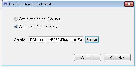 por archivo, seleccione el archivo instalador del programa RDEP descargado