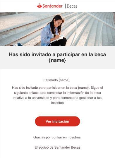 Existe la posibilidad de recibir invitaciones para participar en convocatorias de becas lanzadas por otro promotor (p.ej. Banco Santander Chile).