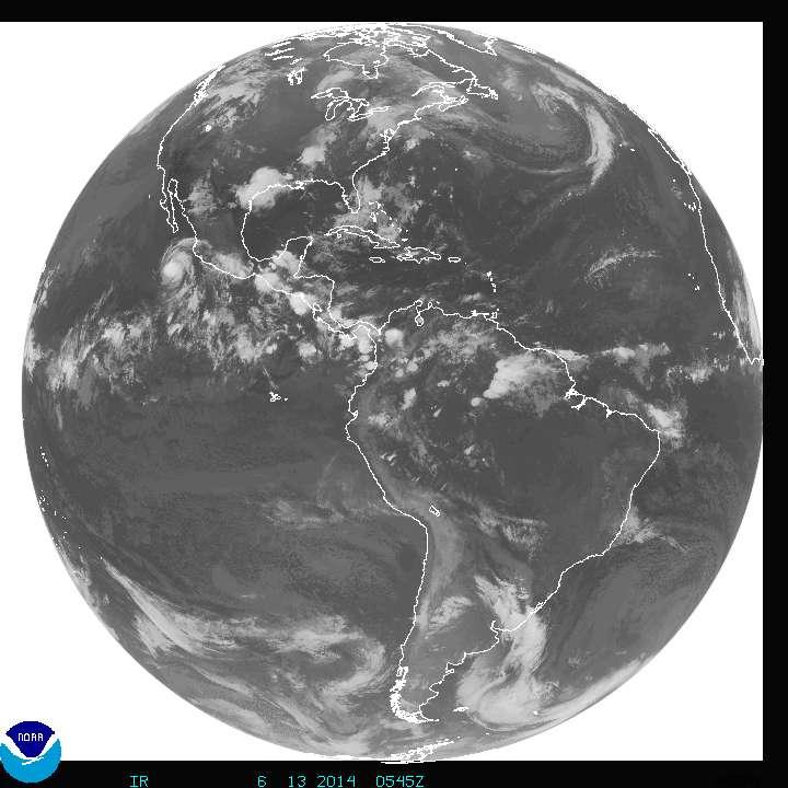6. Imagen del canal infrarrojo proveniente del satélite GOES Figura 9: Sistemas atmosféricos predominantes a nivel regional / Fuente: NOAA Imagen proveniente del satélite geoestacionario GOES, en