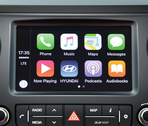 La nueva pantalla táctil de 7 te permite usar la radio, MP3 y Bluetooth además de conectar tu smartphone mediante los servicios